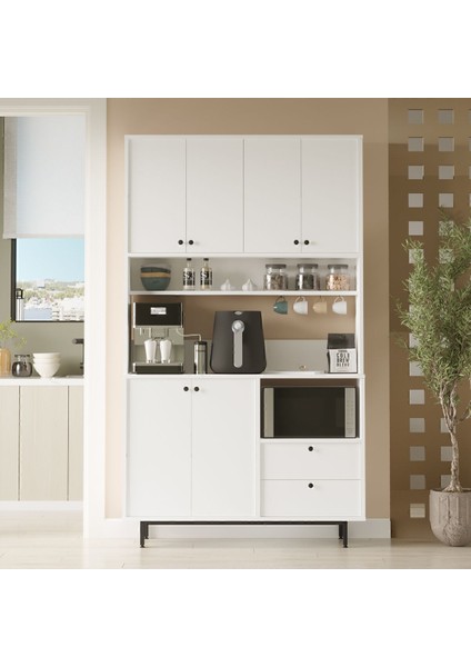 Royce Serisi Kahve Köşesi Çok Amaçlı Dolap Mutfak Dolabı Beyaz Re7-W fiyatları