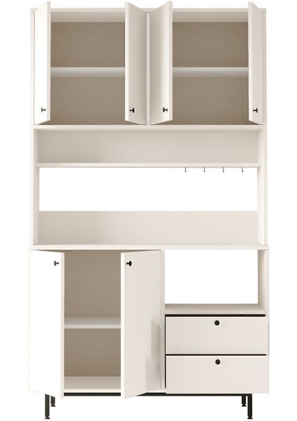 Royce Serisi Kahve Köşesi Çok Amaçlı Dolap Mutfak Dolabı Beyaz Re7-W indirimleri