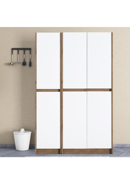 Ultra Çok Amaçlı 6 Kapaklı Mutfak Dolabı Ayakkabılık Banyo Dolabı Kiler Dolabı Patentli