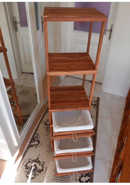 Ahşap Meyvelik Sebzelik Çok Amaçlı Raflı Mutfak ve Banyo Dolapları
