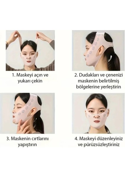 Anında Yüz Germe & Kontur Maskesi - V-Line Şekilli, Yüz Germe Kemeri, Çene Maskesi, Gıdı Maskesi modelleri