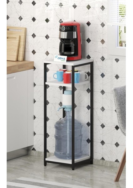 DH10 Damacanalık Sehpa Çok Amaçlı Raflı Dolap Mutfak Organizer Sehpası Yan Çiçeklik Sehpa