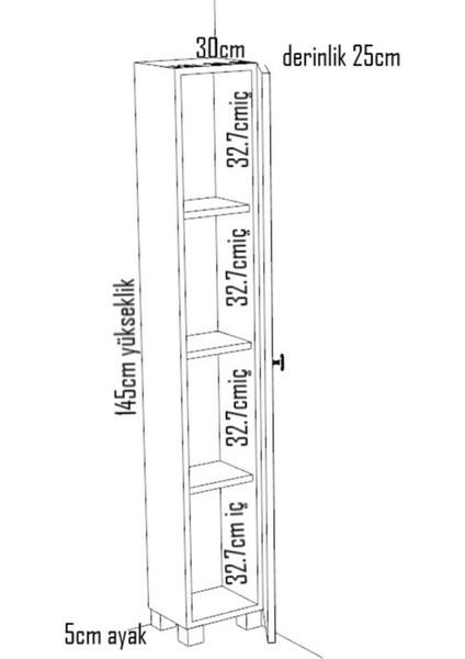Belek Ince Dar Işlevsel Boy Dolap modelleri