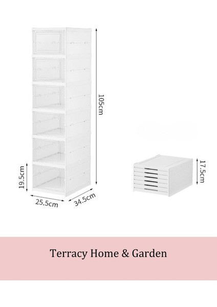 6 Raflı Çok Amaçlı Katlanabilir Dolap, Ayakkabılık ve Raf indirimleri