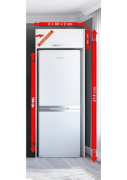 Mutfak Buzdolabı Dolabı ve Ankastre Kiler Dolabı 144 cm fırsatları