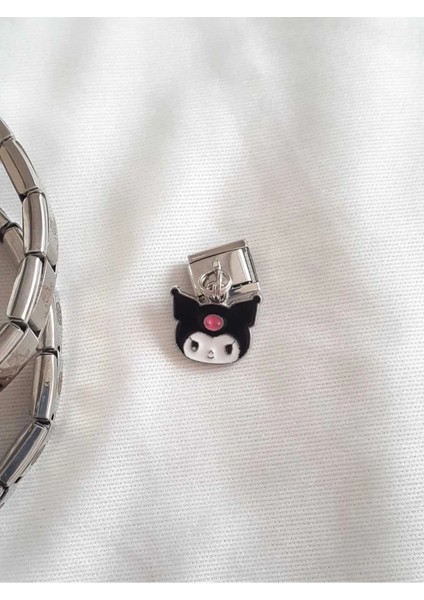 Çelik Kuromi Figürlü Italyan Charm