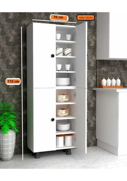 8 Bölmeli Çok Amaçlı Dolap 70 cm S706