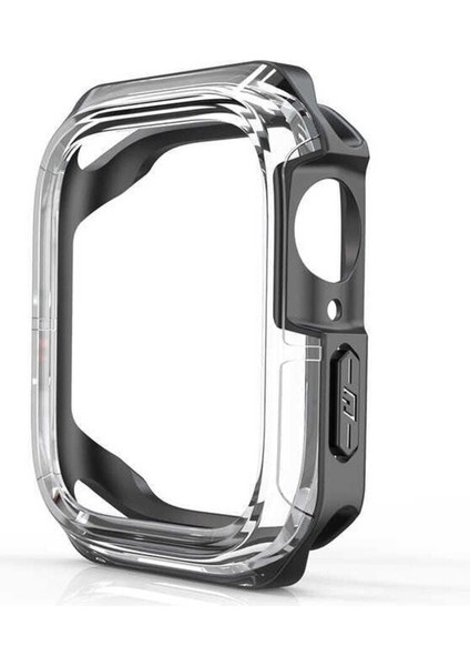 Apple Watch 42MM Uyumlu Zore Watch Gard 08 Sert Pc + Silikon Koruyucu, Füme fırsatları
