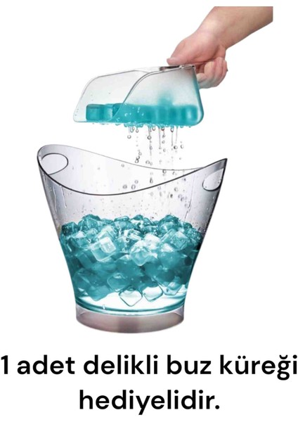 1 Adet 6 Litrelik Buz Kovası ( 1 Adet Delikli Buz Küreği Hediyelidir )