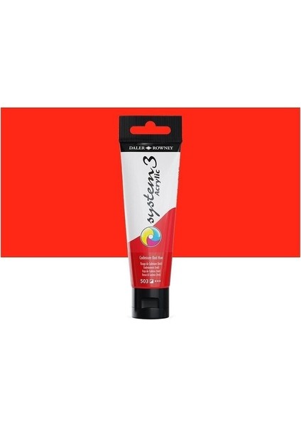 System 3 Akrilik Boya 150ML 504 Cadmium Red Deep Hue fiyatları