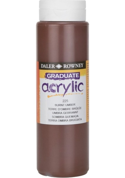 Burnt Umber Graduate Akrilik Boya 500ML N:225