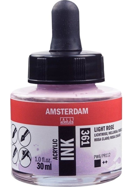 Akrilik Mürekkep : Acrylic Ink : 30ML : Light Rose 361