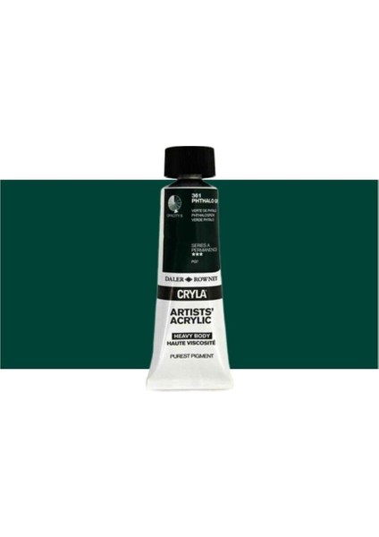 Cryla Heavy Body Artists' Akrilik Boya 75ML N:361 Phthalo Green fiyatları