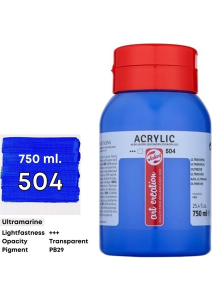 Art Creation Akrilik Boya 750ML 504 Ultramarine