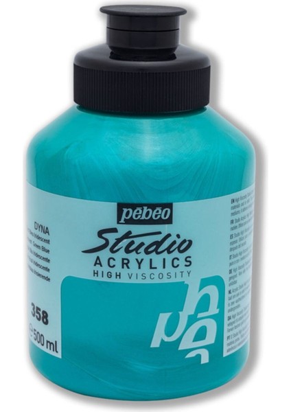 Studio Dyna Akrilik Boya 500ML N:358 Iridescent Green Blue