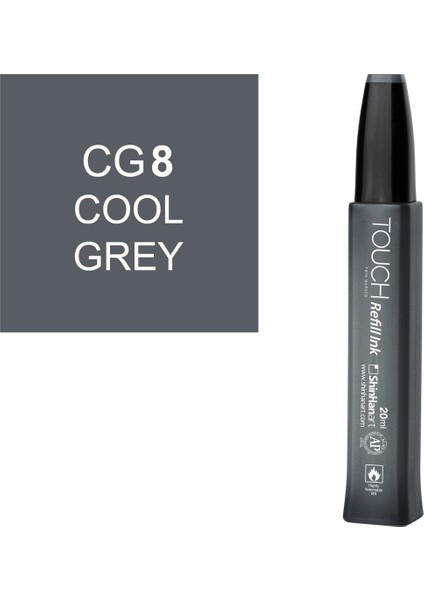 Touch Twin Marker Refill Alcohol Ink Alkol Bazlı Mürekkep 20 Ml. Cg8 Cool Grey 8
