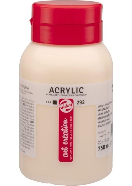 Art Creation Akrilik Boya 750ML 292 Naples Yellow Red Light