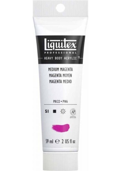 Professional Heavy Body Akrilik Boya 59ML Medium Magenta 500 S1