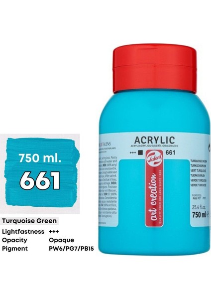 Art Creation Akrilik Boya 750ML 661 Turquoise Green