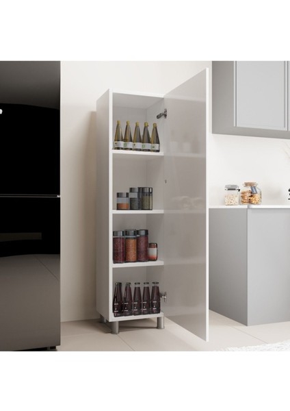 Çok Amaçlı Banyo Mutfak Kiler Erzak Dolabı Tek Kapaklı 150*40*40 Cm-Ozel Ambalajında