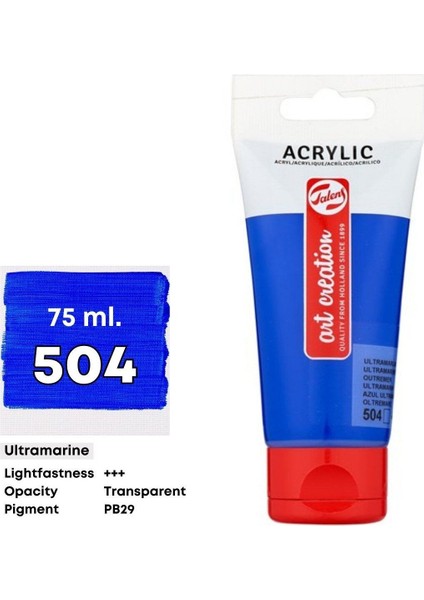 Art Creation Akrilik Boya 75ML 504 Ultramarine