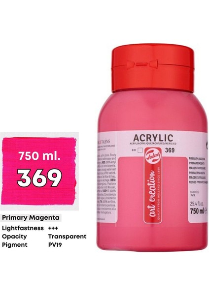 Art Creation Akrilik Boya 750ML 369 Primary Magenta