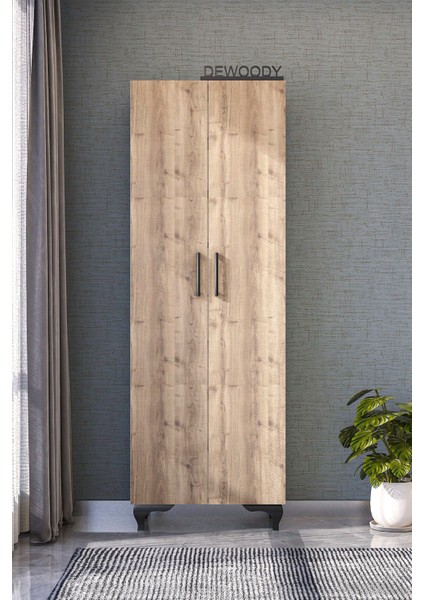 8 Raflı 2 Kapaklı Kalın Raflı Ayakkabılık Çok Amaçlı Mutfak Banyo Dolabı Kiler Dolabı