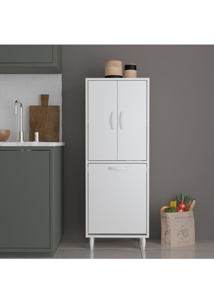 Gamzem Mutfak 55X138 cm Mutfak Erzak Kiler Depolama Düzenleyici Dolabı