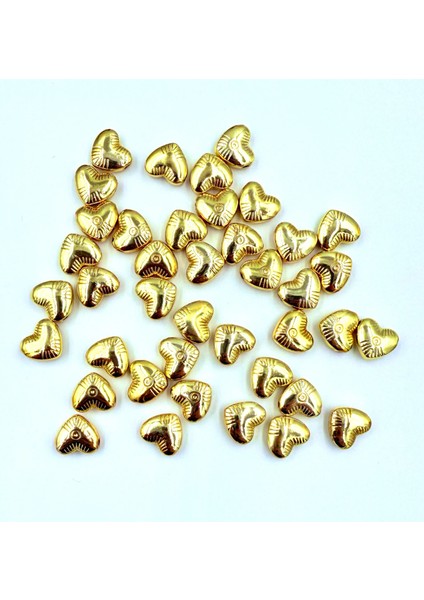 12 mm 10 Adet Gold Kalp Kararma Yapmaz Ara Aparat Takı Yapım Malzemeleri fiyatları