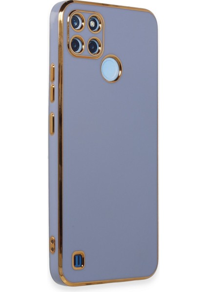 Realme C21Y ve C25Y Uyumlu Altın Yaldızlı Parlak Yumuşak Silikon Kılıf
