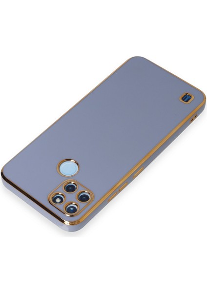 Realme C21Y ve C25Y Uyumlu Altın Yaldızlı Parlak Yumuşak Silikon Kılıf