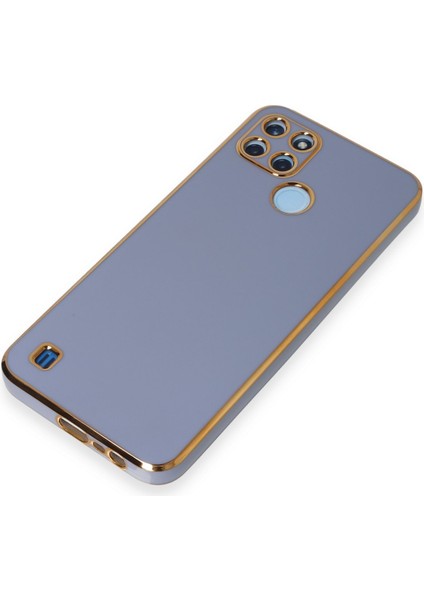 Realme C21Y ve C25Y Uyumlu Altın Yaldızlı Parlak Yumuşak Silikon Kılıf