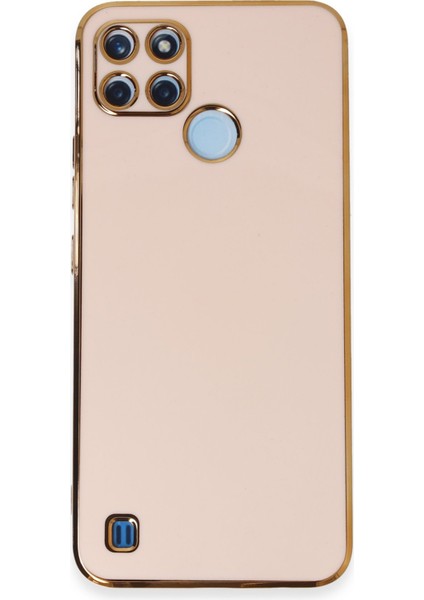 Realme C21Y ve C25Y Uyumlu Altın Yaldızlı Parlak Yumuşak Silikon Kılıf