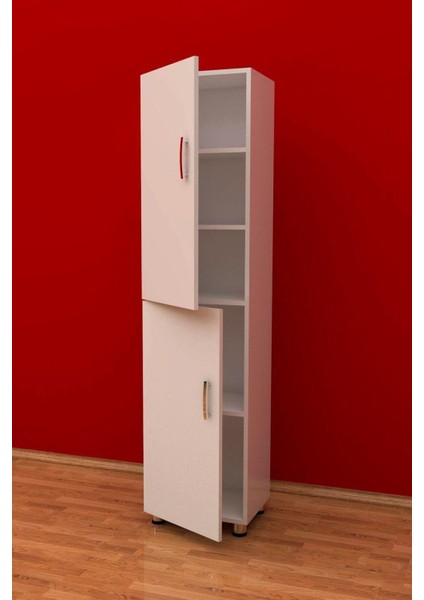 Beyaz Iki Kapaklı Çok Amaçlı Mutfak Banyo Dolabı 45X37X190H cm fiyatları