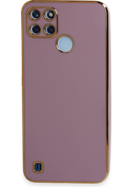 Realme C21Y ve C25Y Uyumlu Altın Yaldızlı Parlak Yumuşak Silikon Kılıf
