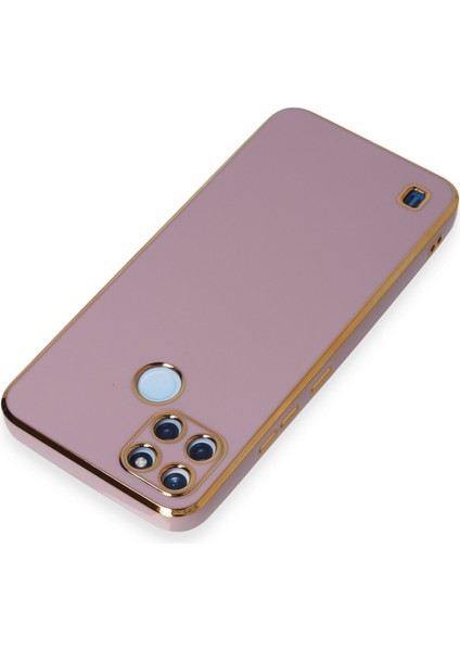 Realme C21Y ve C25Y Uyumlu Altın Yaldızlı Parlak Yumuşak Silikon Kılıf