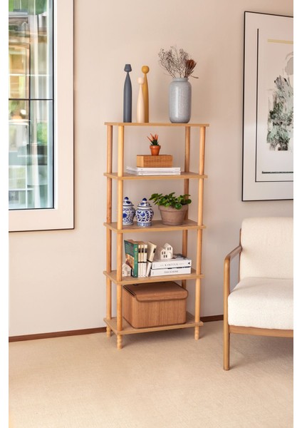 Concept 4 Raflı Organizer Mutfak Dolabı Kitaplık Banyo Balkon Ofis Düzenleyici Ahşap Nature indirimleri
