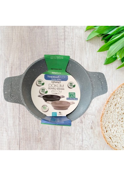 20 cm Granit Döküm Güveç Sahan - Fırın ve Ocak Kullanımına Uygun