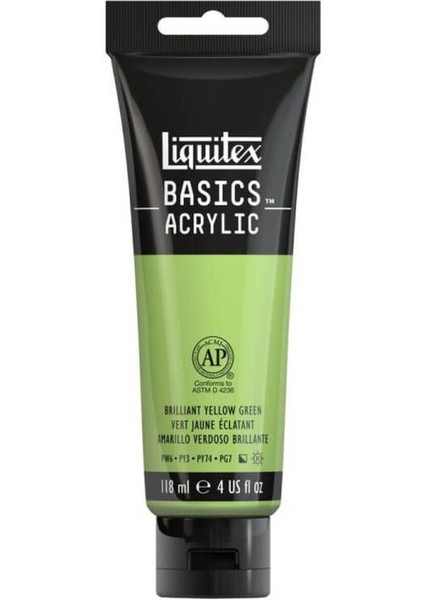 Basics Acrylic 118ML Akrilik Boya Yellow Green Brilliant 840