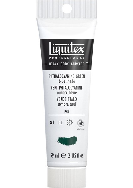 Professional Heavy Body Akrilik Boya 59ML Phthalocyanine Green Blue Shade 317 S1