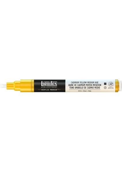 Professional Akrilik Markör Ince Uç 2mm Cadmium Yellow Medium Hue 830