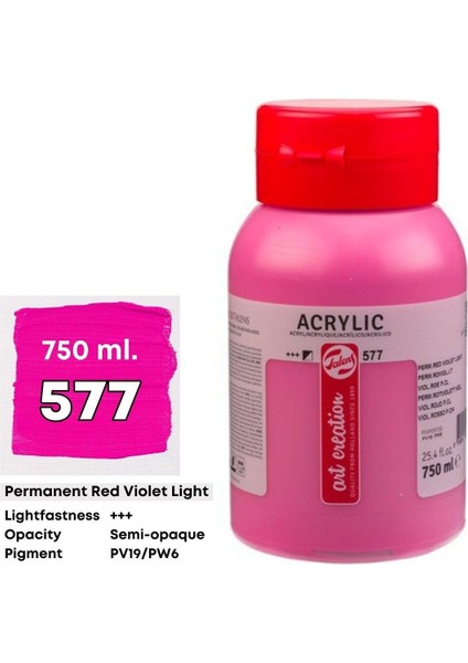 Art Creation Akrilik Boya 750ML 577 Permanent Red Violet Lith