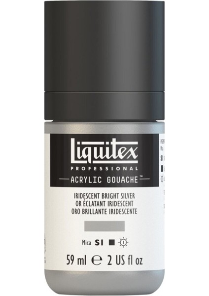 Professional Akrilik Guaj Boya 59ML - Iridescent Bright Silver 236 S1