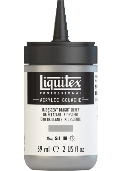Professional Akrilik Guaj Boya 59ML - Iridescent Bright Silver 236 S1