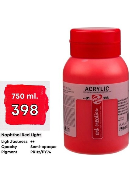Art Creation Akrilik Boya 750ML 398 Naphthol Red Light