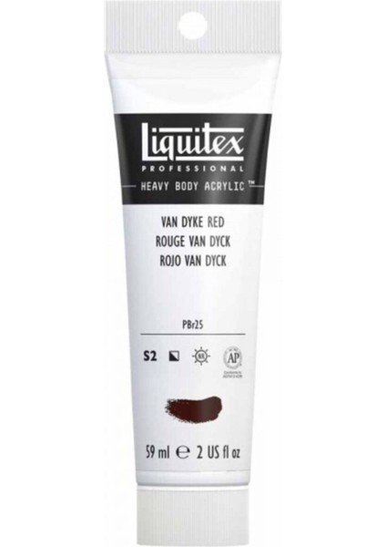 Professional Heavy Body Akrilik Boya 59ML Van Dyke Red 392 S2