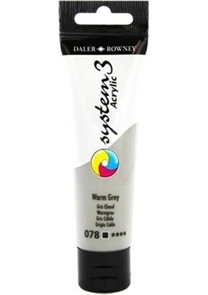 System 3 Akrilik Boya 150ML 078 Warm Grey