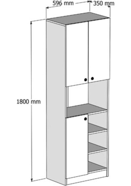 3002 Order 3 Kapaklı Çok Amaçlı Dolap Beyaz Renk fiyatları