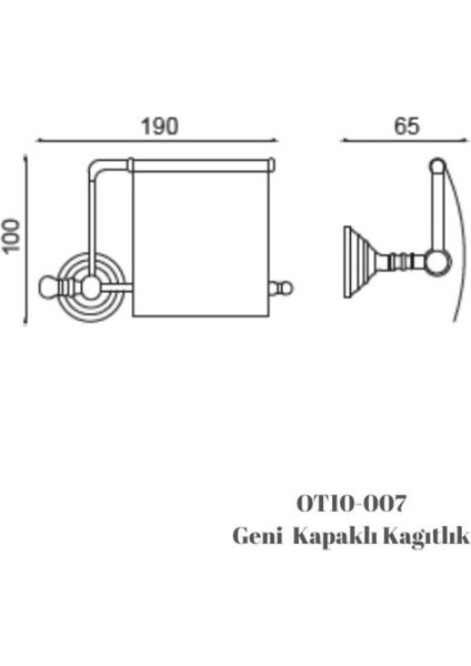 Ottoman Geniş Kapaklı Kağıtlık