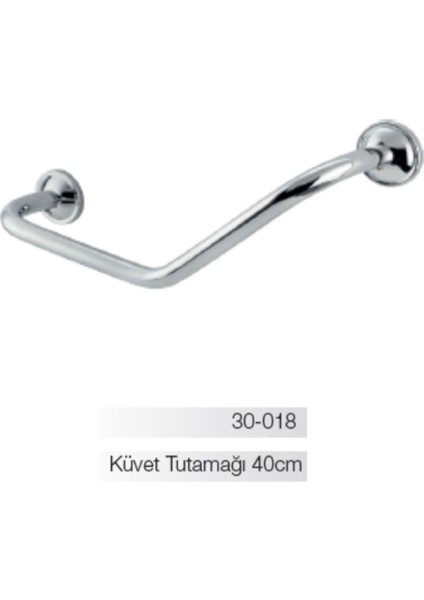 Bella Açılı Küvet Tutamağı Barı 40CM (10 Yıl Paslanmaz Garantili)